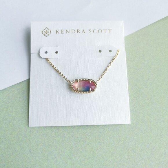 Kendra Scott Elisa Watercolor Necklace - Gold - Picture 1 of 3